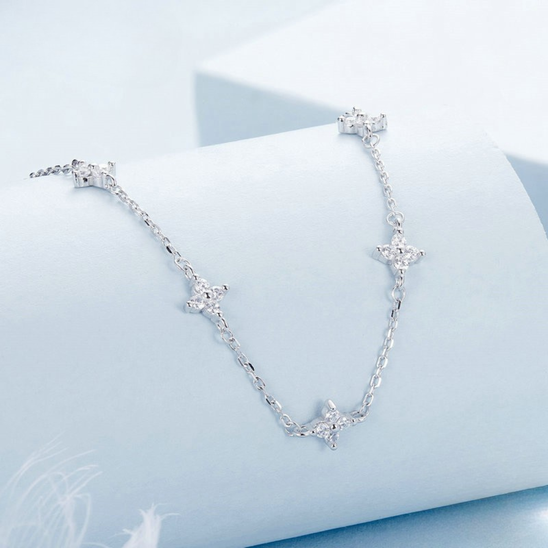 Colar Estrelas com ZircĂ´nia Prata 925