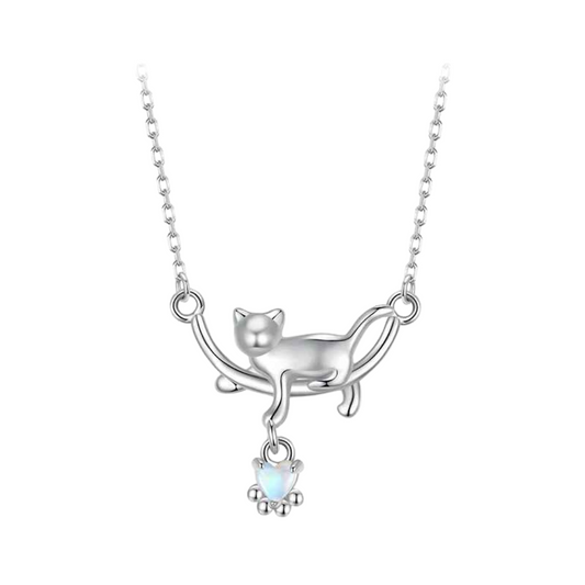 Colar Pingente Cat de Prata 925