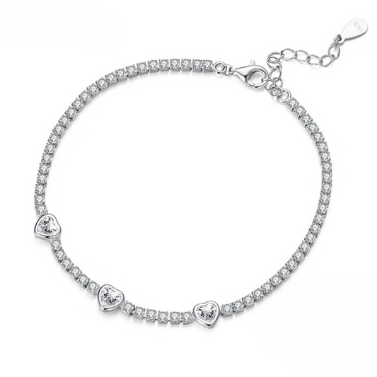 Pulseira Amor Cristalino Prata 925