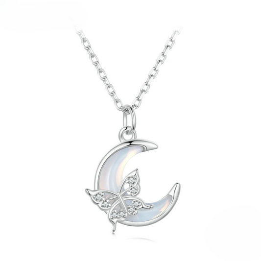 Colar Borboleta Lunar Prata 925