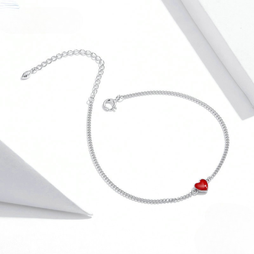 Pulseira Coração de Amor Prata 925