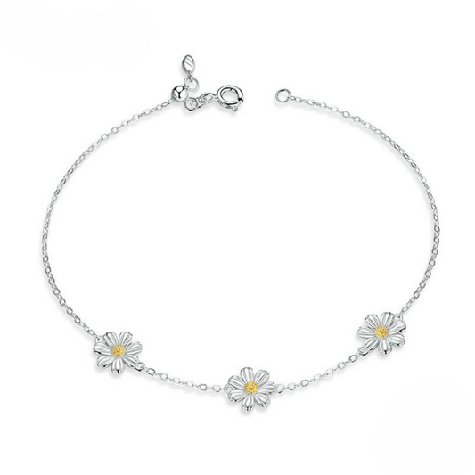 Pulseira Margaridas Prata 925