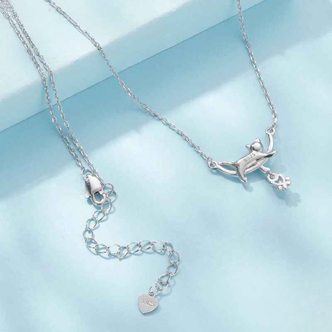 Colar Pingente Cat de Prata 925