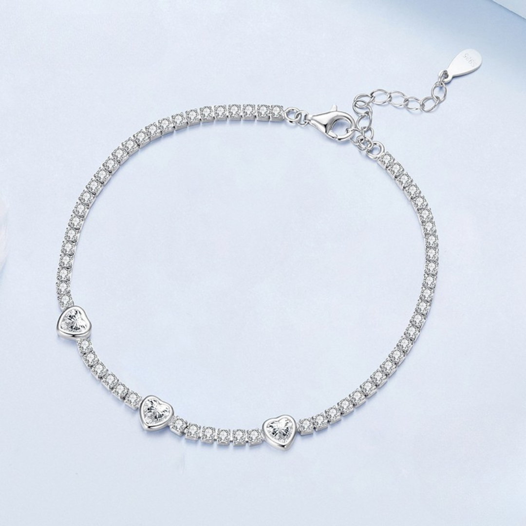 Pulseira Amor Cristalino Prata 925