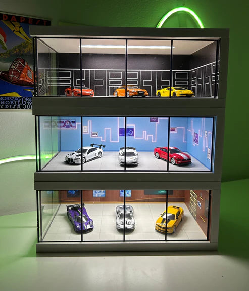 GarageBox™ Expositor com LED para Hot Wheels & Diecast