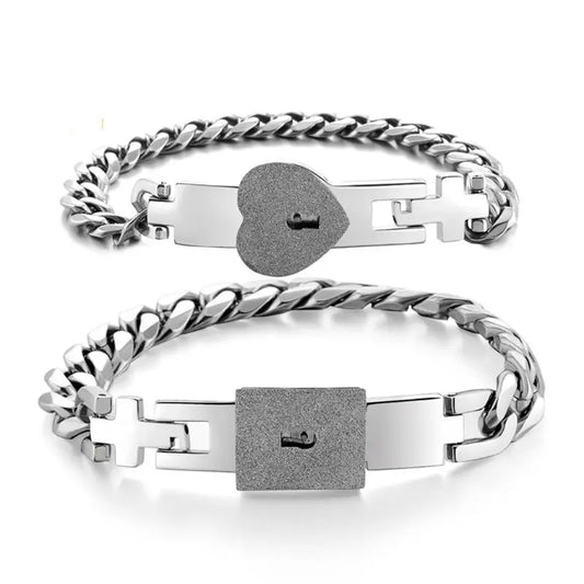 Conjunto Pulseira "Chave do Coração"