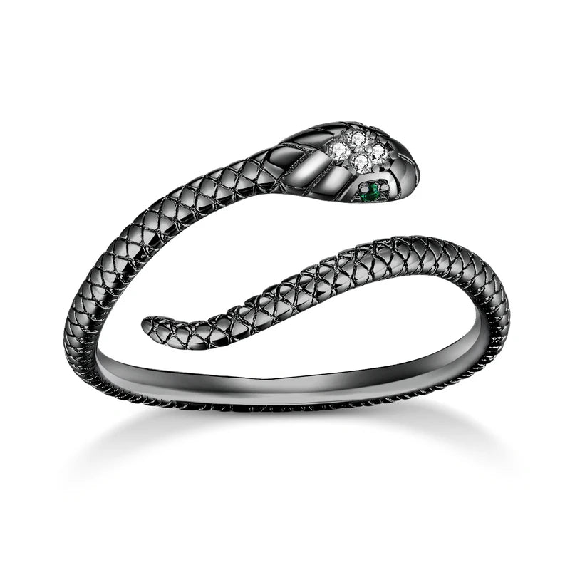 Anel  Cobra Elegante Prata 925