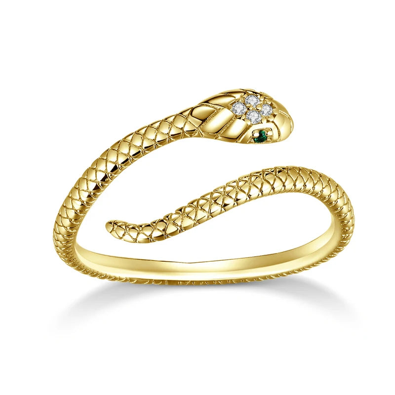 Anel  Cobra Elegante Prata 925