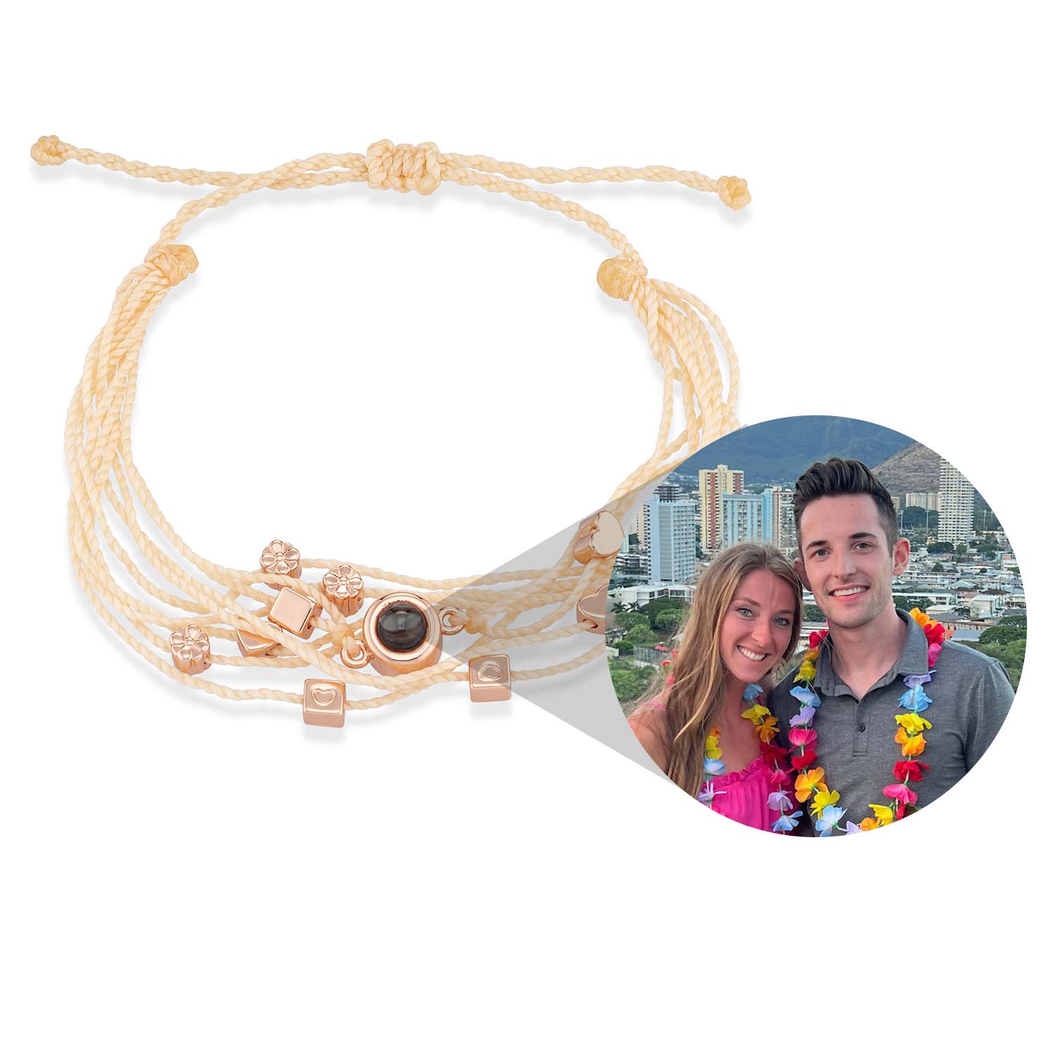 Pulseira com Foto 'Amuletos de Amor'