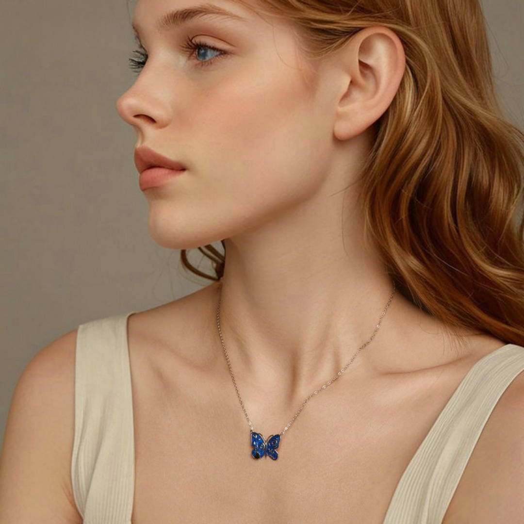 Colar Borboleta Noturna Prata 925