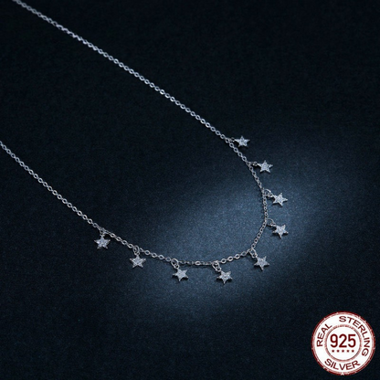 Colar Gargantilha Estrelas em Prata 925 – Bamoer