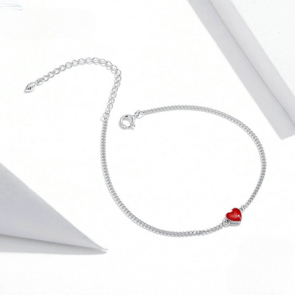 Pulseira Coração de Amor Prata 925