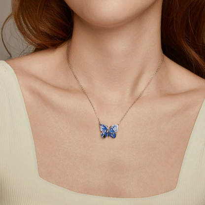 Colar Borboleta Noturna Prata 925