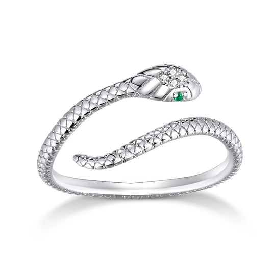 Anel  Cobra Elegante Prata 925