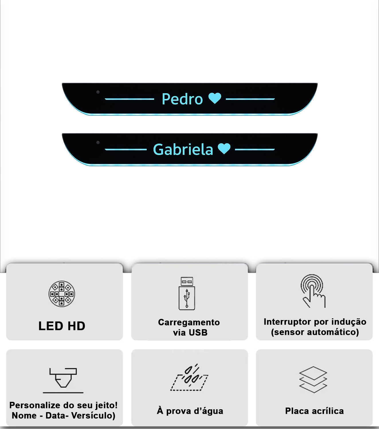 PortaLux® – Soleira com LED Personalizada
