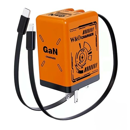 Carregador Ultra Rápido PowerBox GaN 20W - USB Duplo e Retráteis